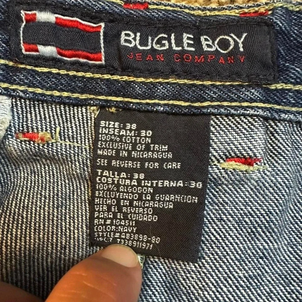 Vintage Y2K wide leg baggy punk‎ skater bugle boy convertible jeans fit 36x29